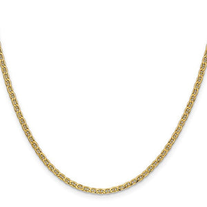 14K Gold Semi-Solid Anchor Chain - 2.40mm