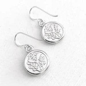 Tabby Cat Sterling Silver Earrings