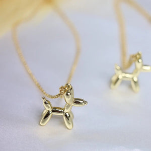Balloon Puppy 14K Gold Platted Necklace