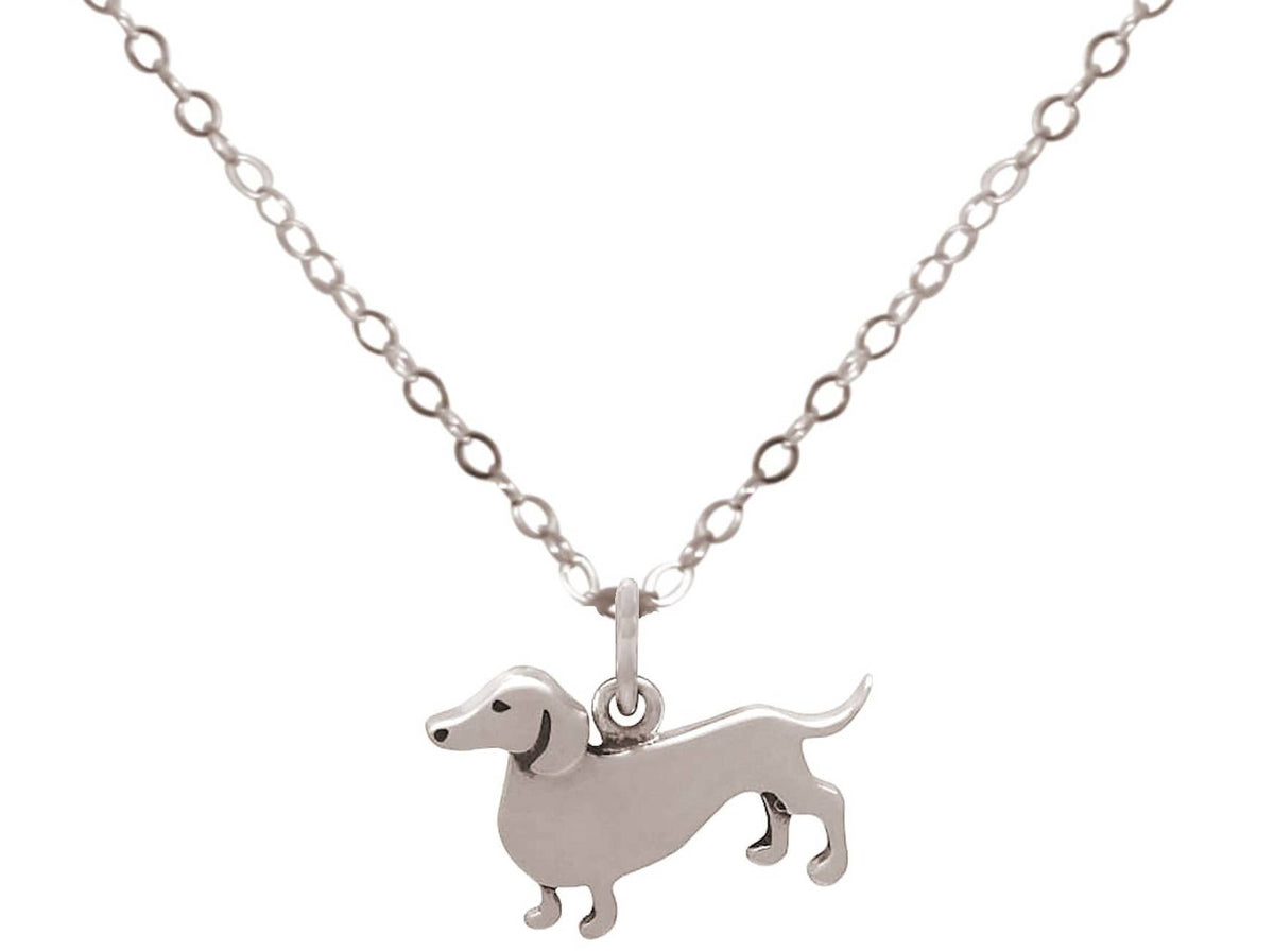 Dachshund Pendant Sterling Silver Necklace