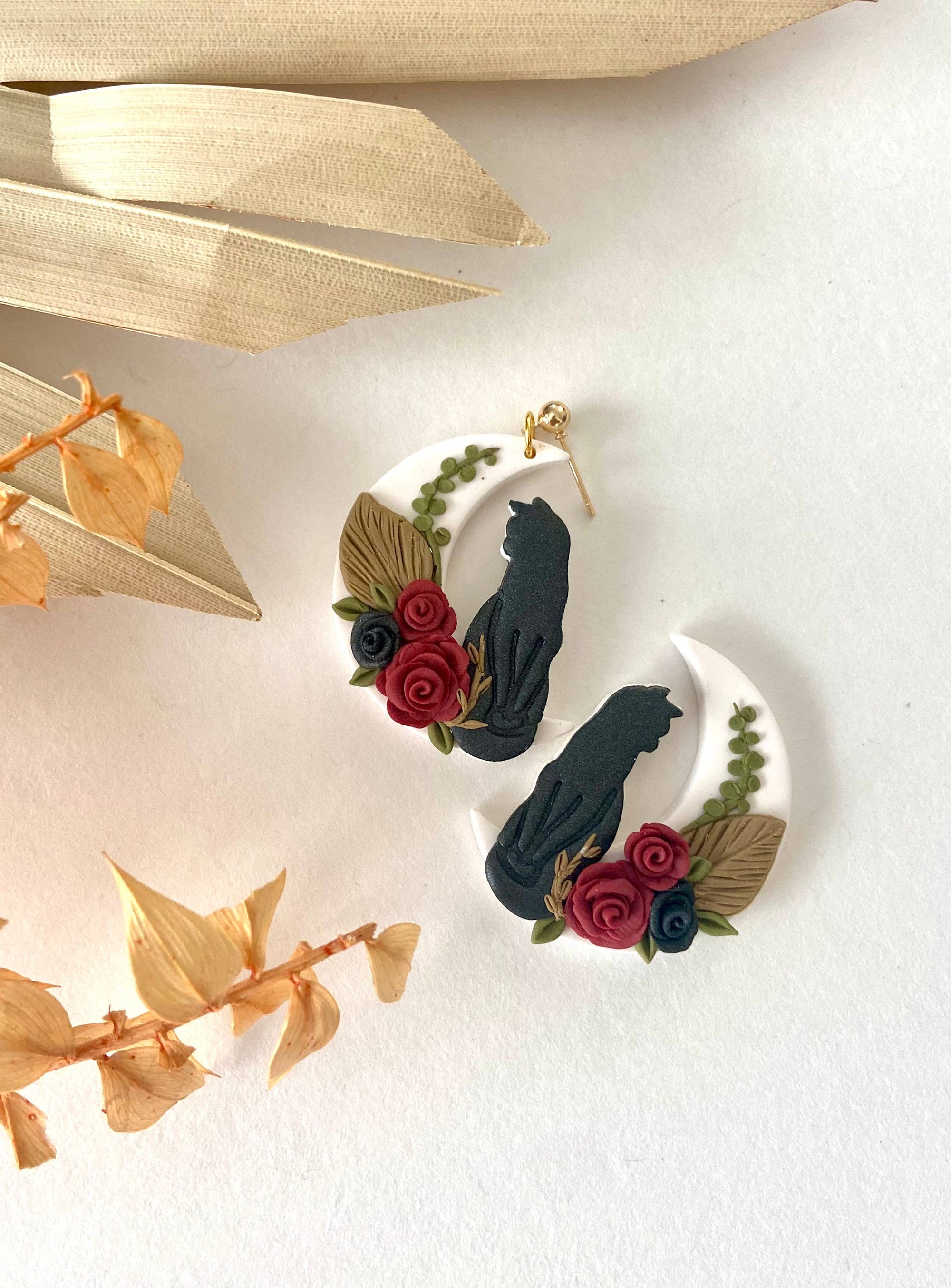 Cat Moon Earrings