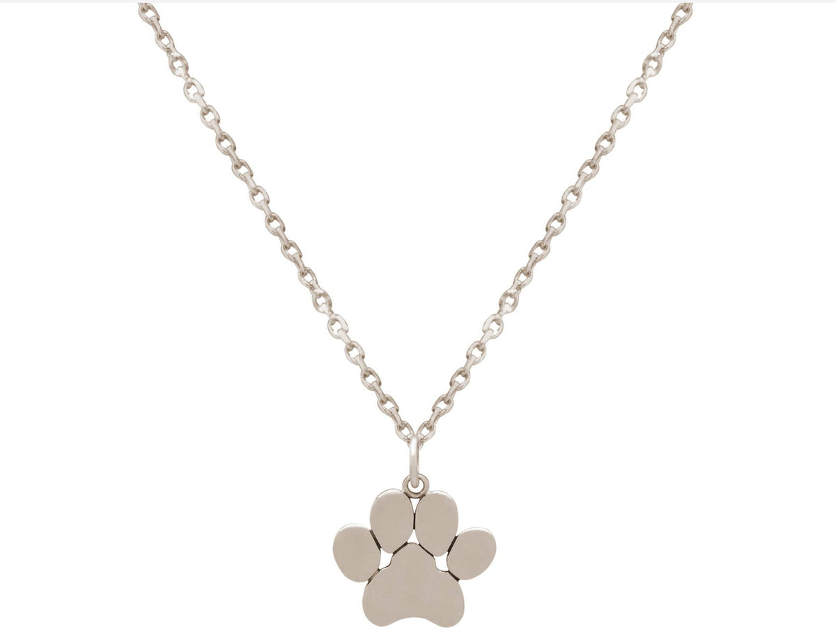 Paw Pendant Sterling Silver Necklace