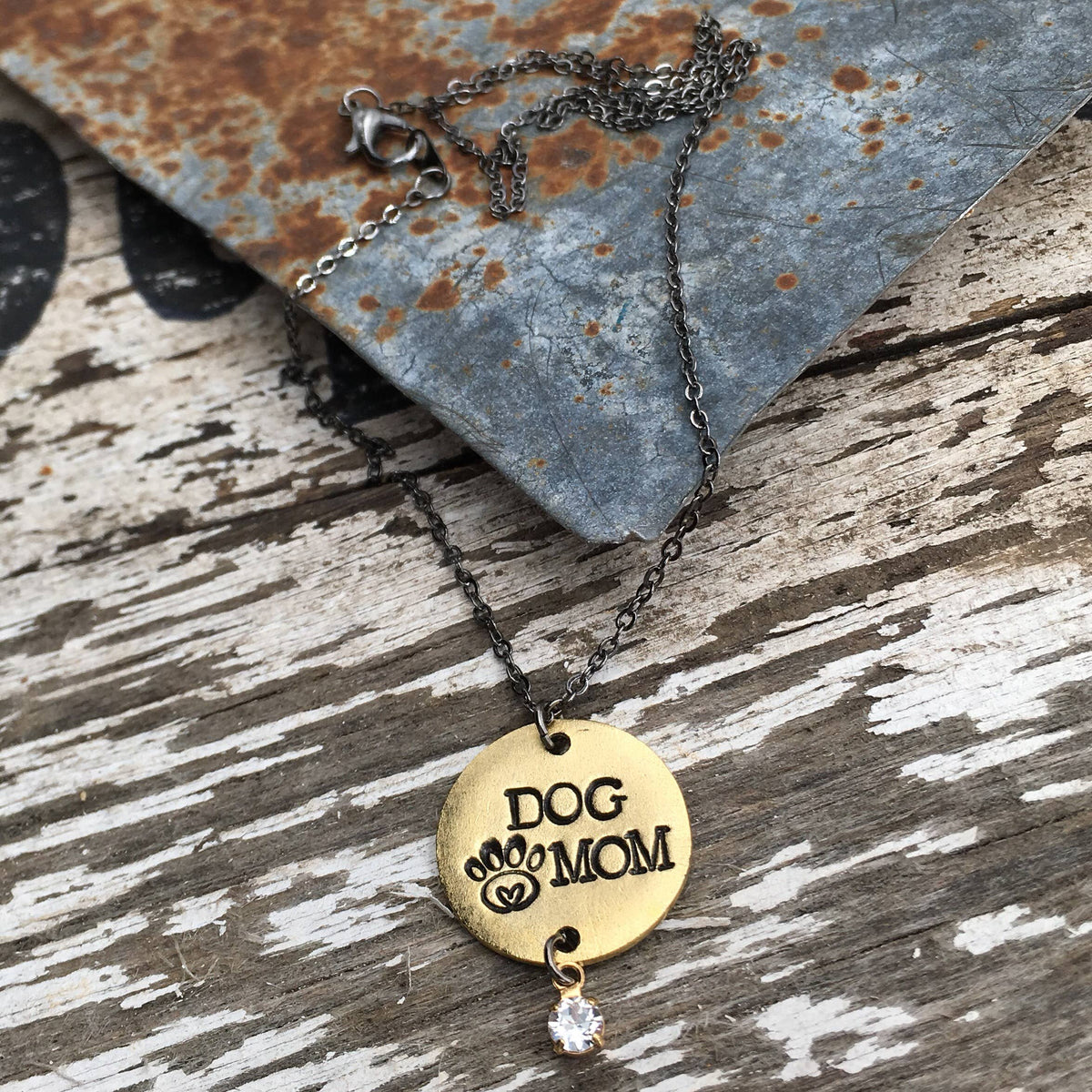 Dog Mom 24k Gold Plated Necklace