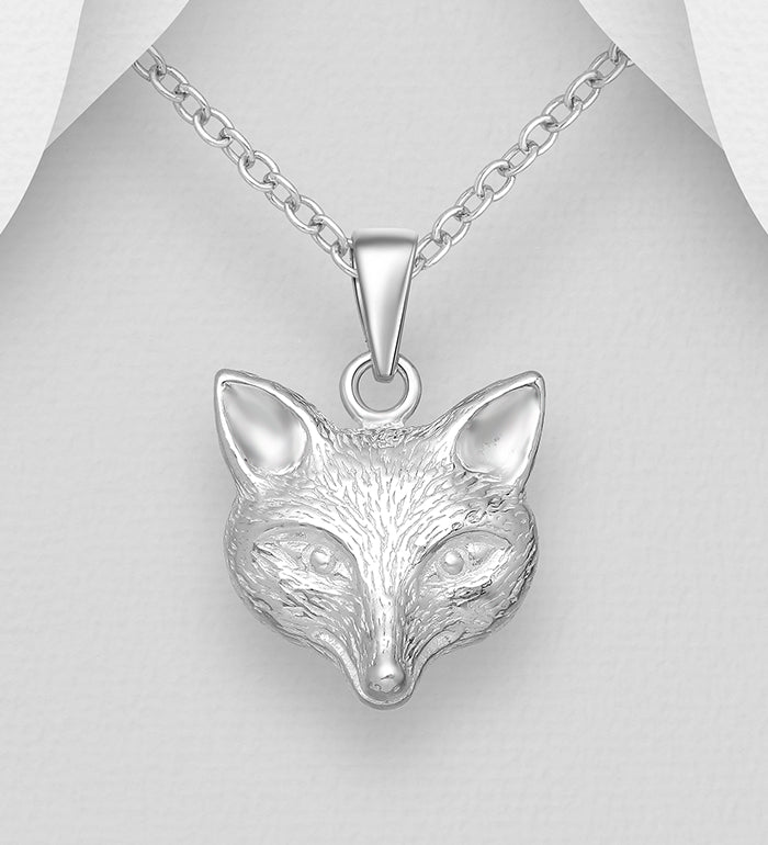 Fox Pendant Sterling Silver