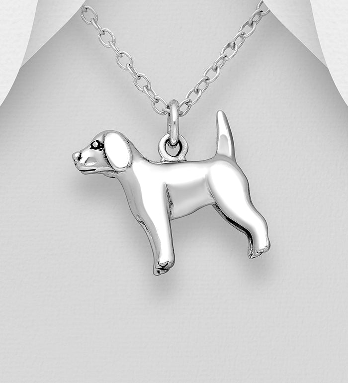 Beagle Dog Pendant Sterling Silver