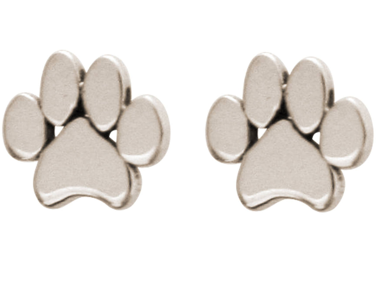 Paw Stud Sterling Silver Earrings