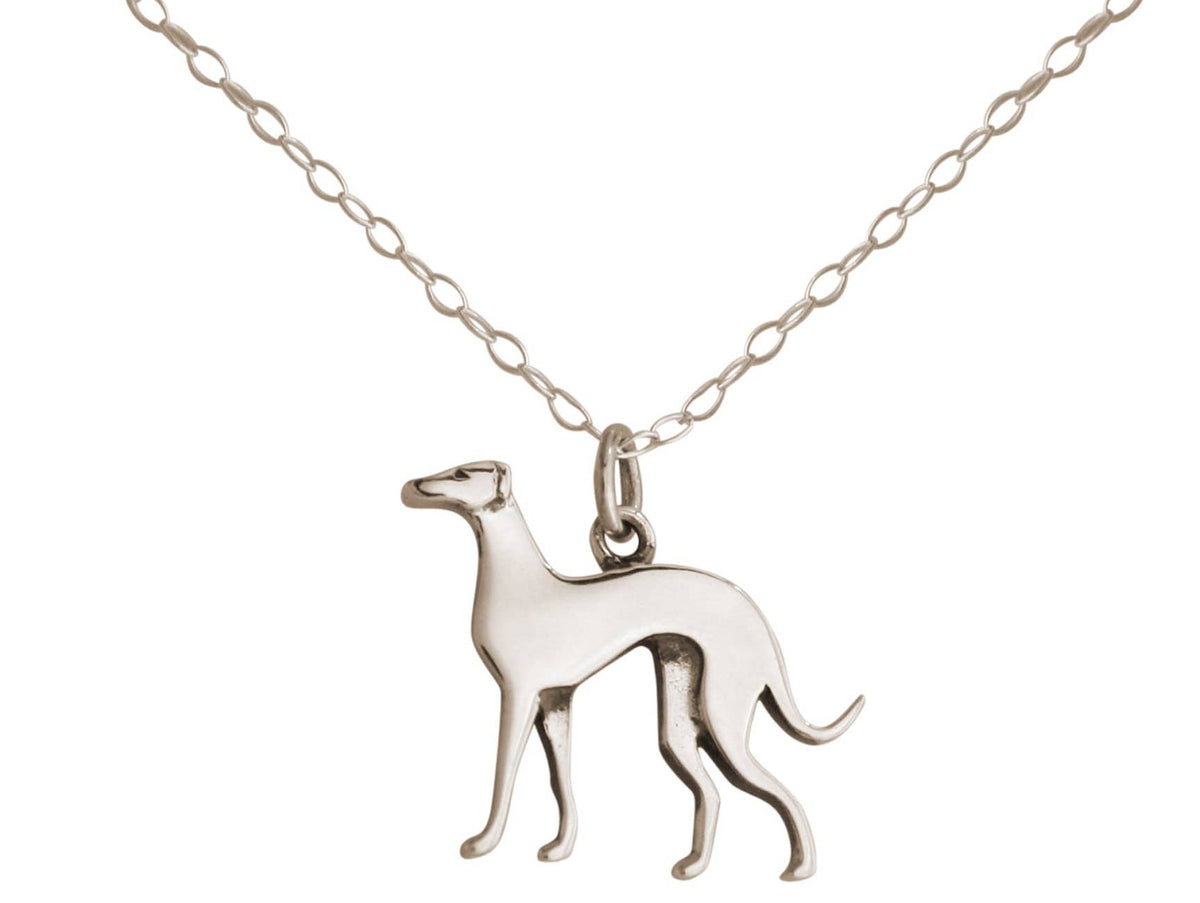 Greyhound Pendant Sterling Silver Necklace