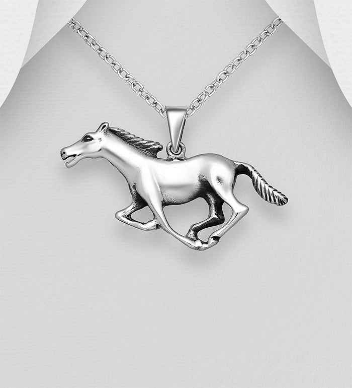 Horse Pendant Sterling Silver