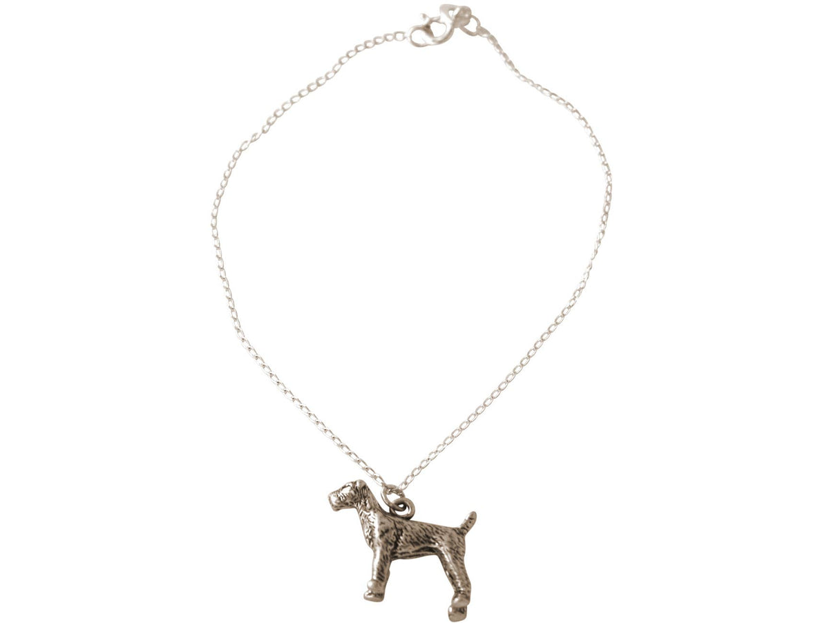 Terrier Schnauzer 3-D Pendant Sterling Silver Pendant