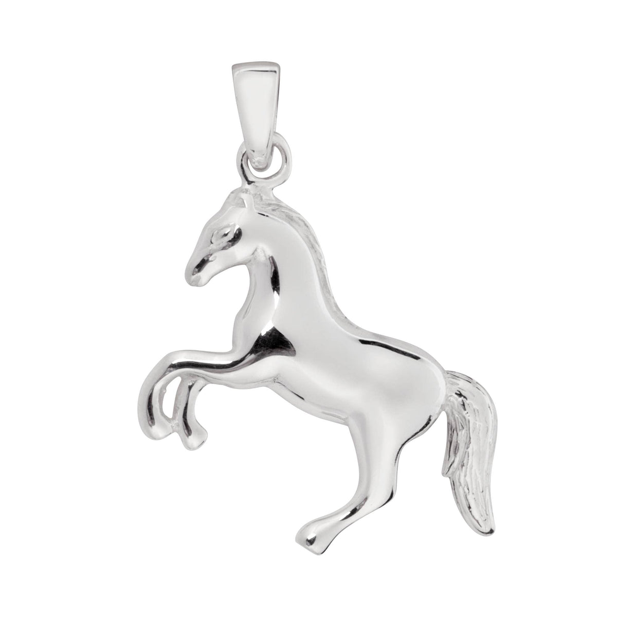 Rearing Horse Sterling Silver Pendant